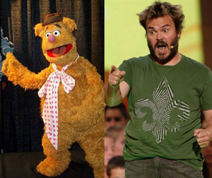 Fozzie Bear wants to kidnap Jack Black in the new movie!